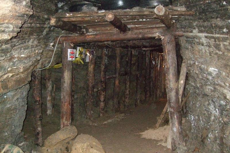 The tunnels being uncovered.  They were covered in with dirt 5,000 years ago.